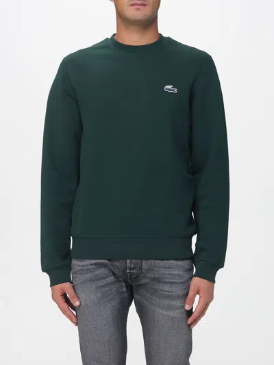 Lacoste Wool Crew Neck Sweater In Green