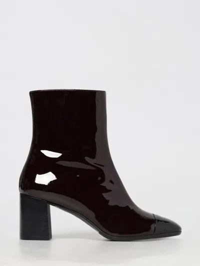 Carel Paris Spirit Ankle Boots In Patent Leather In Brown