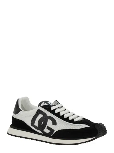 Dolce & Gabbana Sneaker Dg Cushion White And Black In Black