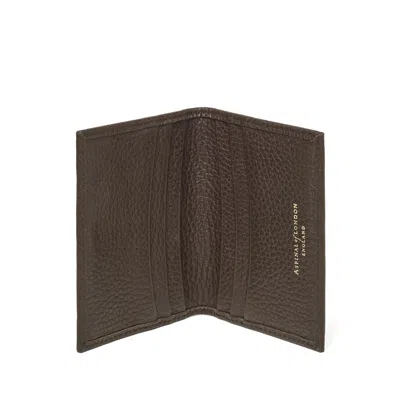 Aspinal Of London Double Fold Credit Card Holder In Green