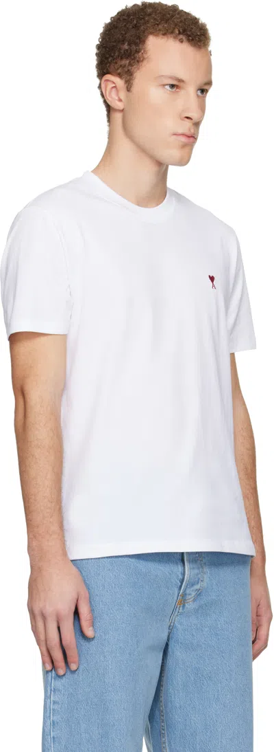 Ami Alexandre Mattiussi Ami Paris Men Cotton T-shirt With Iconic Embroidery In Multi
