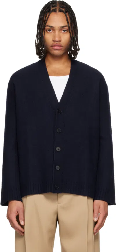 Jil Sander Wool Cardigan Long Sleeves V Neckline In Multi