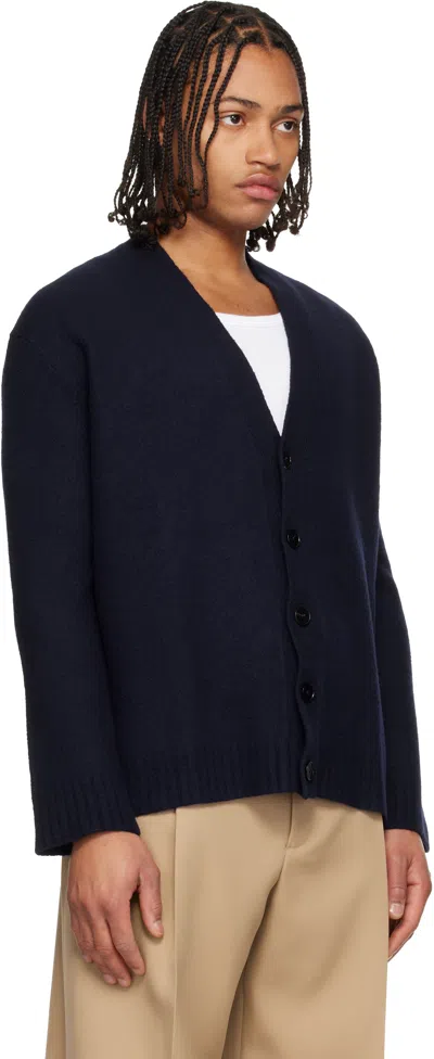 Jil Sander Wool Cardigan Long Sleeves V Neckline In Multi