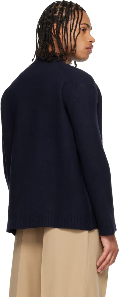 Jil Sander Wool Cardigan Long Sleeves V Neckline In Multi
