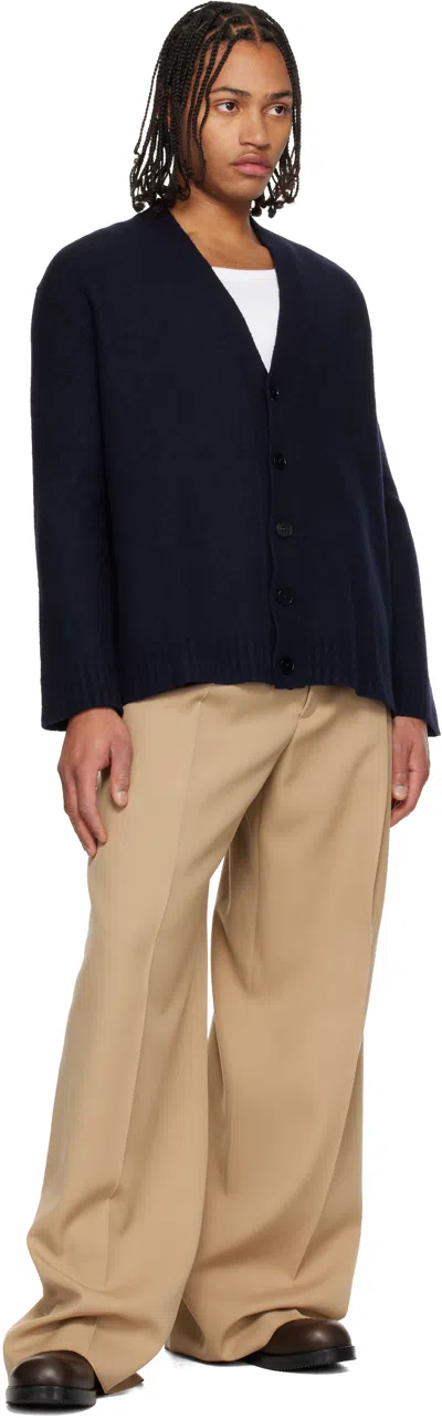 Jil Sander Wool Cardigan Long Sleeves V Neckline In Multi