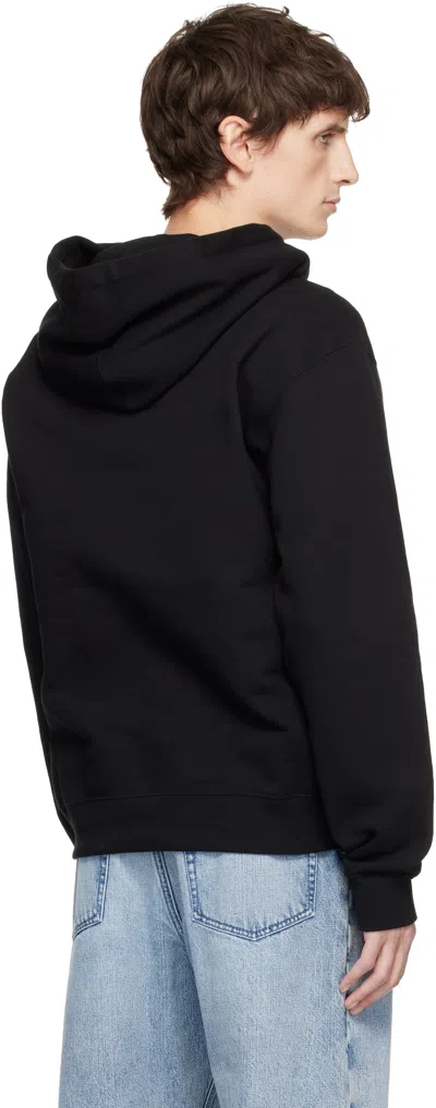 Jil Sander Logo Cotton Hoodie In Black