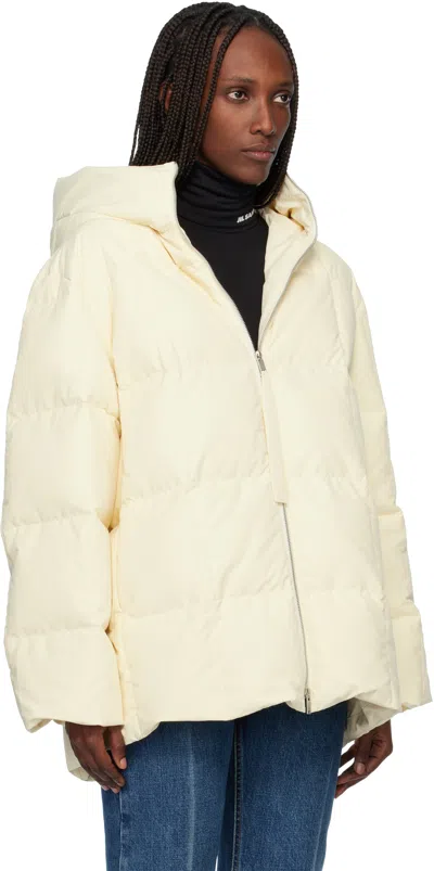 Jil Sander Off-white Quilted Down Jacket In Neutral