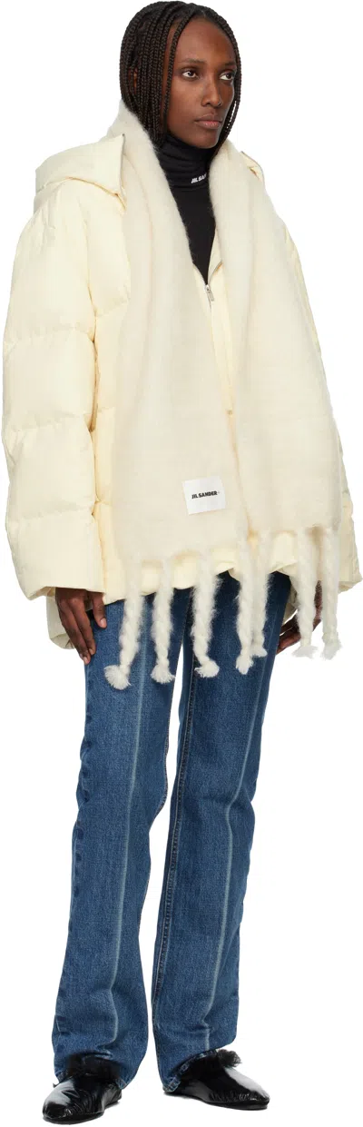 Jil Sander Off-white Quilted Down Jacket In Neutral