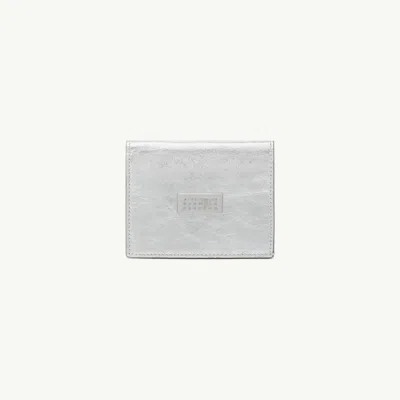 Mm6 Maison Margiela Numeric Leather Wallet In Silver