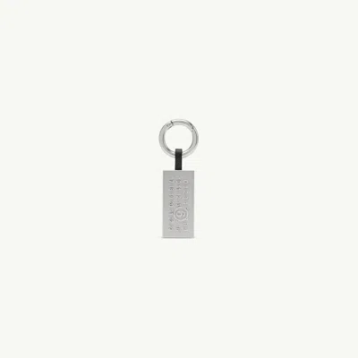 Mm6 Maison Margiela Numeric Tag Keyring In Brown