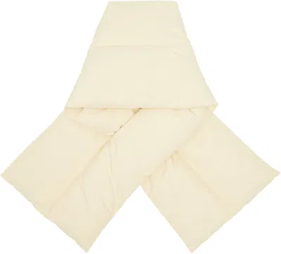 Jil Sander Off-white Down Scarf In Brown
