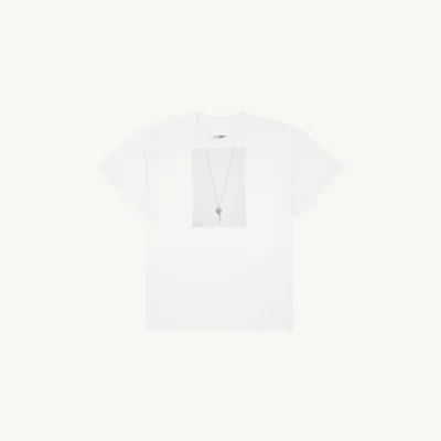 Mm6 Maison Margiela T-shirt With A Digitally Inspired Key Print On The Chest In White