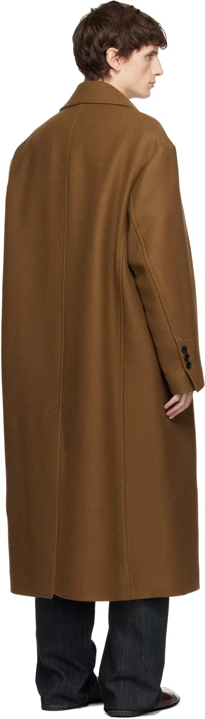 Ami Alexandre Mattiussi Ami Paris Double Breasted Coat In Animal Print