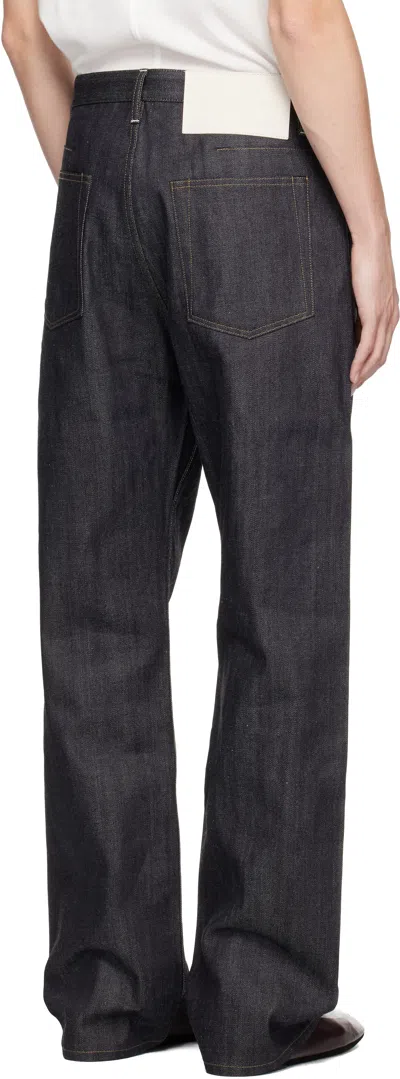 Jil Sander Navy Loose Jeans In Black