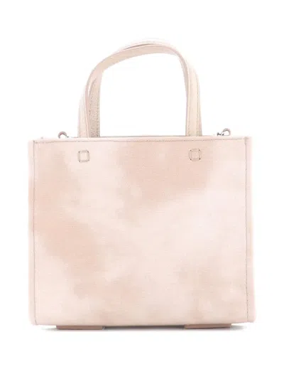 Pre-owned Givenchy G- Canvas Mini Tote Bag In Neutral