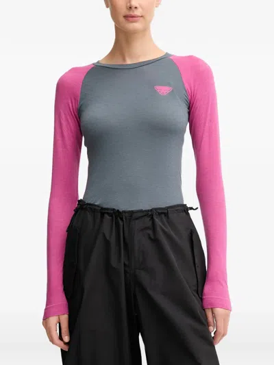 Dynafit Tour Light Merino Raglan Logo Ski Top In Gray