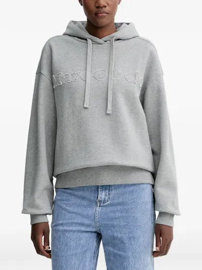 Marc O'polo Drawstring Hoodie In Gray