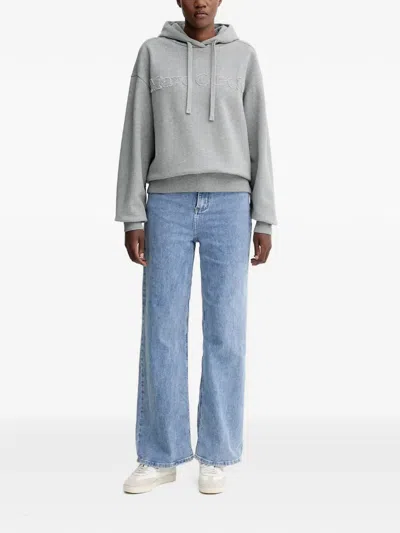 Marc O'polo Drawstring Hoodie In Gray