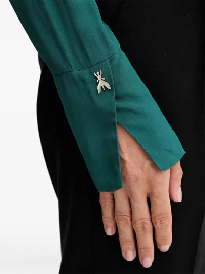 Patrizia Pepe Tie-detail Blouse In Green