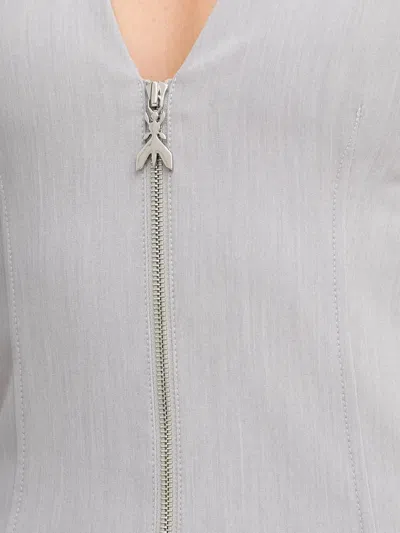 Patrizia Pepe Zip-fastening Sleeveless Midi Dress In Gray
