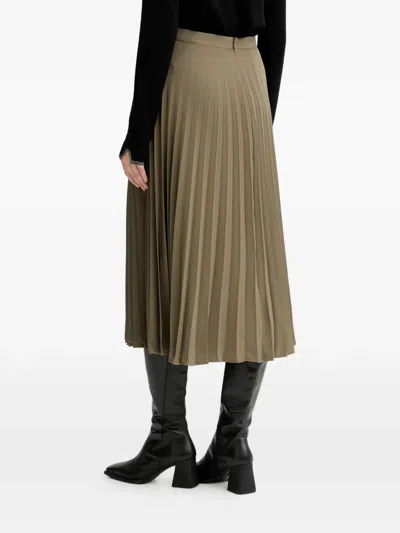 Marc O'polo Pleated Midi Skirt In Green