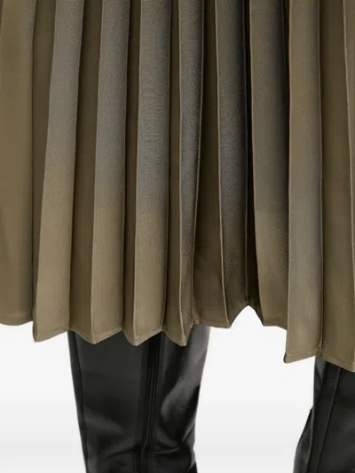 Marc O'polo Pleated Midi Skirt In Green