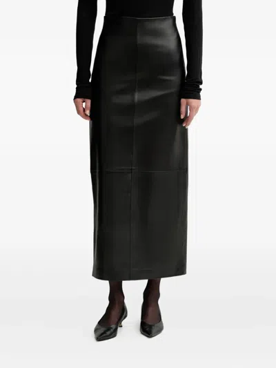 Liviana Conti Chelsie Panelled Split Maxi Skirt In Black