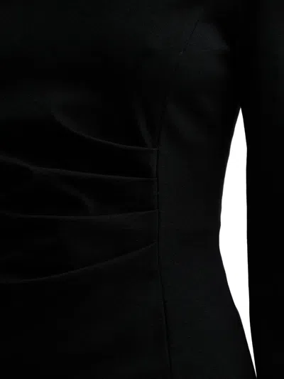 Liviana Conti Filippa V-neck Side-slit Midi Dress In Black