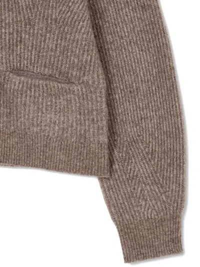 Studio Tomboy Toggle V-neck Cardigan In Brown