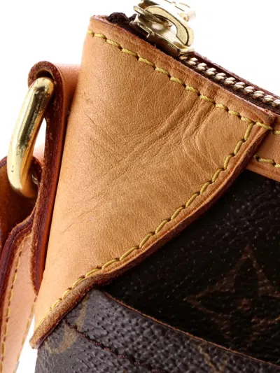 Pre-owned Louis Vuitton Odeon Handbag Monogram Canvas Pm Crossbody Bag In Brown