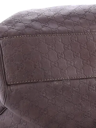 Pre-owned Gucci Sukey Ssima Leather Large Tote Bag In Purple