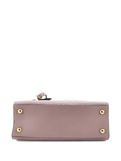 Pre-owned Louis Vuitton Pont Neuf Handbag Monogram Empreinte Leather Mm Satchel In Neutral