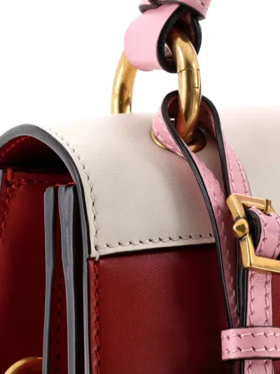 Pre-owned Gucci Queen Margaret Top Handle Bag Colorblock Leather Small Satchel In Multi