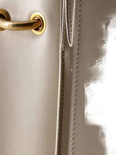 Pre-owned Gucci Queen Margaret Top Handle Bag Leather Small Satchel In White