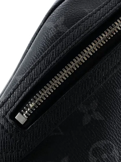 Pre-owned Louis Vuitton Duo Sling Bag Monogram Eclipse Canvas Crossbody Bag In Black
