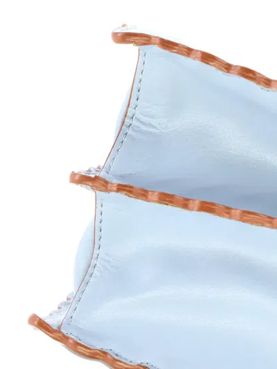 Pre-owned Fendi Kan I Bag Leather Medium Shoulder Bag In Blue