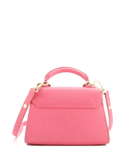 Pre-owned Louis Vuitton Twist One Handle Bag Taurillon Leather Bb Satchel In Pink