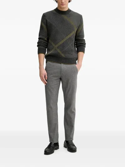 Marc O'polo Argyle-pattern Sweater In Gray