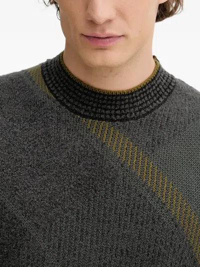 Marc O'polo Argyle-pattern Sweater In Gray