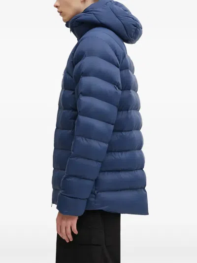 Fjall Raven Expedition Hooded-padded Jacket In Blue