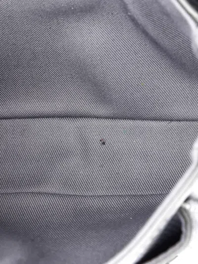 Pre-owned Dior Hit The Road Flap Cd Diamond Coated Canvas And Leather Mini Crossbody Bag In Gray