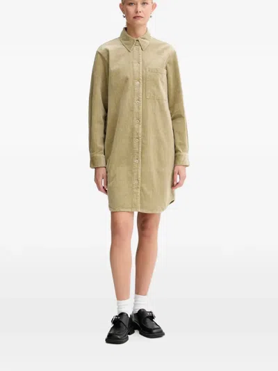 Marc O'polo Corduroy Mini Dress In Nude