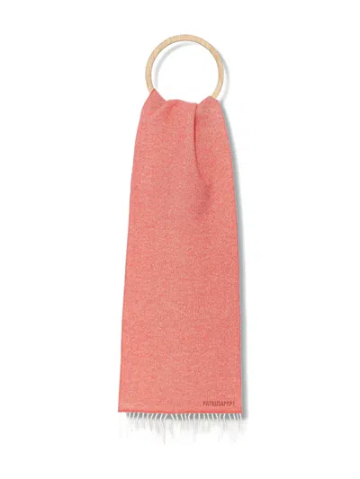 Patrizia Pepe Fringed Scarf In Pink