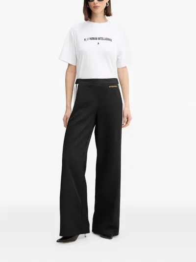 Patrizia Pepe Print-detail Crew Neck T-shirt In White