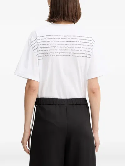 Patrizia Pepe Print-detail Crew Neck T-shirt In White