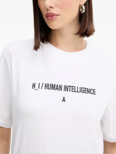 Patrizia Pepe Print-detail Crew Neck T-shirt In White