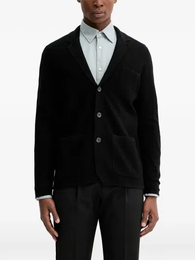 Marc O'polo Notched-lapels Blazer In Black