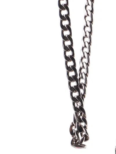 Pre-owned Prada Elektra Wallet On Chain Studded Leather Clutch Bag In Red