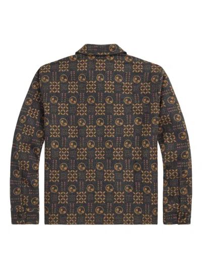 Rrl Ruddick Cotton-jacquard Jacket In Brown
