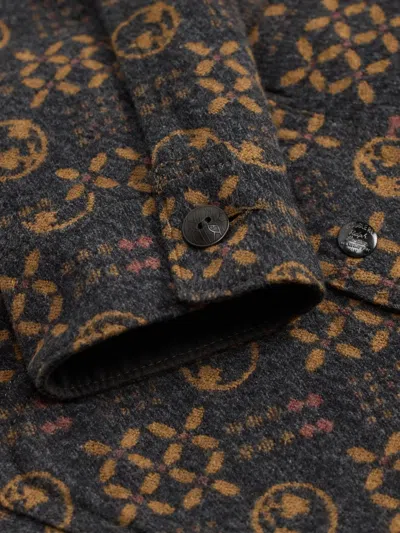 Rrl Ruddick Cotton-jacquard Jacket In Brown
